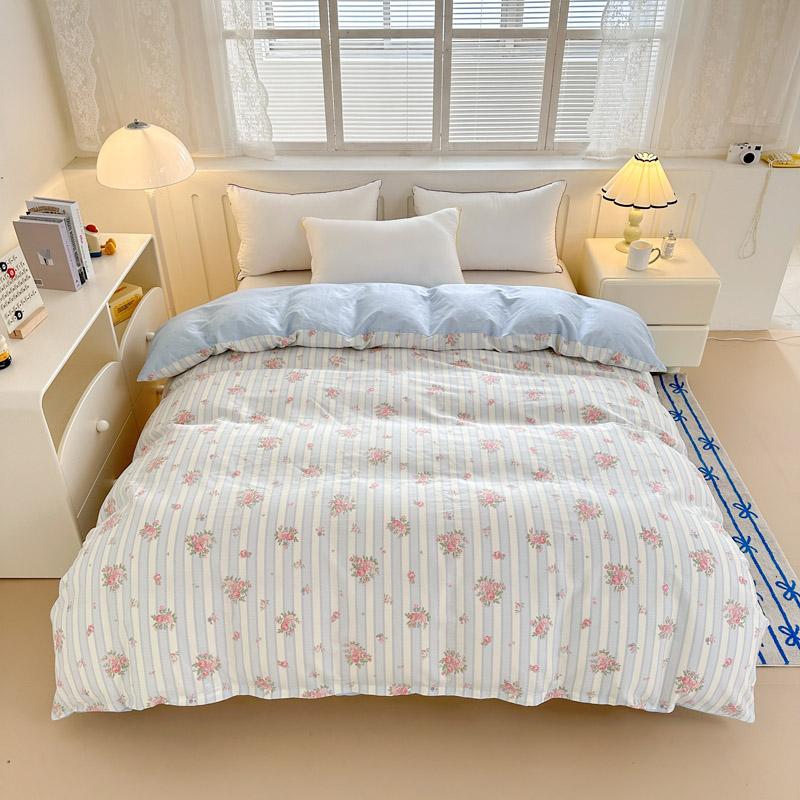 1Pc Cotton Breathable Skin-Friendly Printed Quilt Cover (Pillowcase To Be Purchased Separately) Single Double King Size Bed