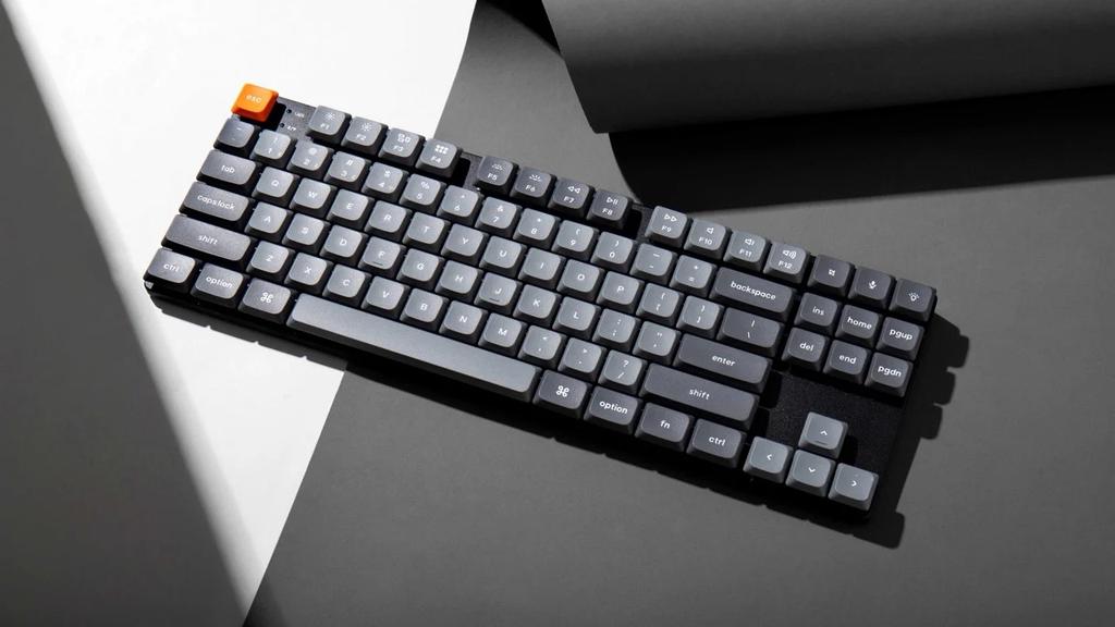 Keychron - K1 Max QMK/VIA Wireless Custom Mechanical Keyboard - Low Profile Wireless Mechanical Keyboard White Gateron Brown