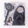 Huiniz Black 5-Setting Drill-Free Shower Head Set