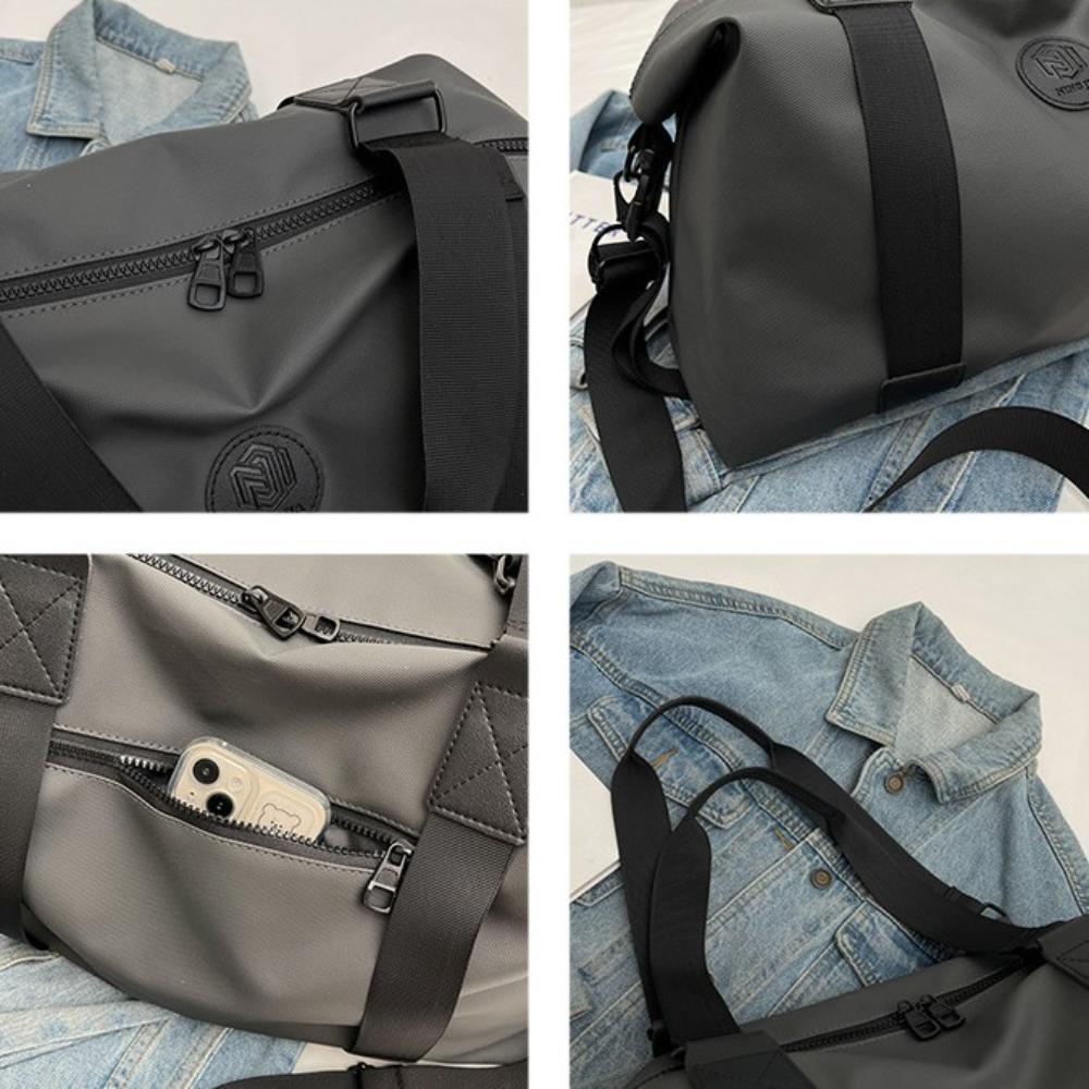 Korean version of fashion yoga fitness bag, shoulder messenger cover, tie rod duffel bag, light portable business trip short travel bag