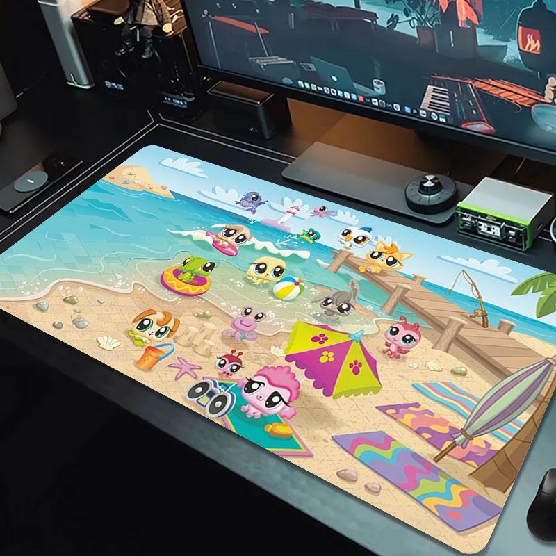Littlest Pet Shop Large Size Mouse Pad Large Gaming Table Cushion Non-slip Laptop Tablet Big Mousepad XXL Mat Mini PC Playmat With Lock edge
