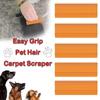 Mini Cat Dog Hair Scraper Easy Grip Carpet Scraper Convenient Pet Hair Remover  for Couch Trimmer