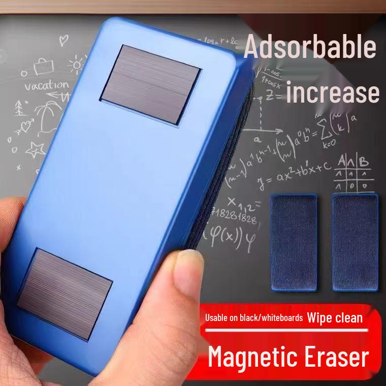 

Magnetic Dual-Use Whiteboard & Blackboard Eraser - Dry/Wet Use for School or Home 1-Pack Thick Velvet - Color Random