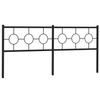 VidaXL Tête de Lit Métal, Tête de Lit avec Pieds, Meuble de Chambre à Coucher, Accessoire de Lit Double, Tête de Cadre de 376263