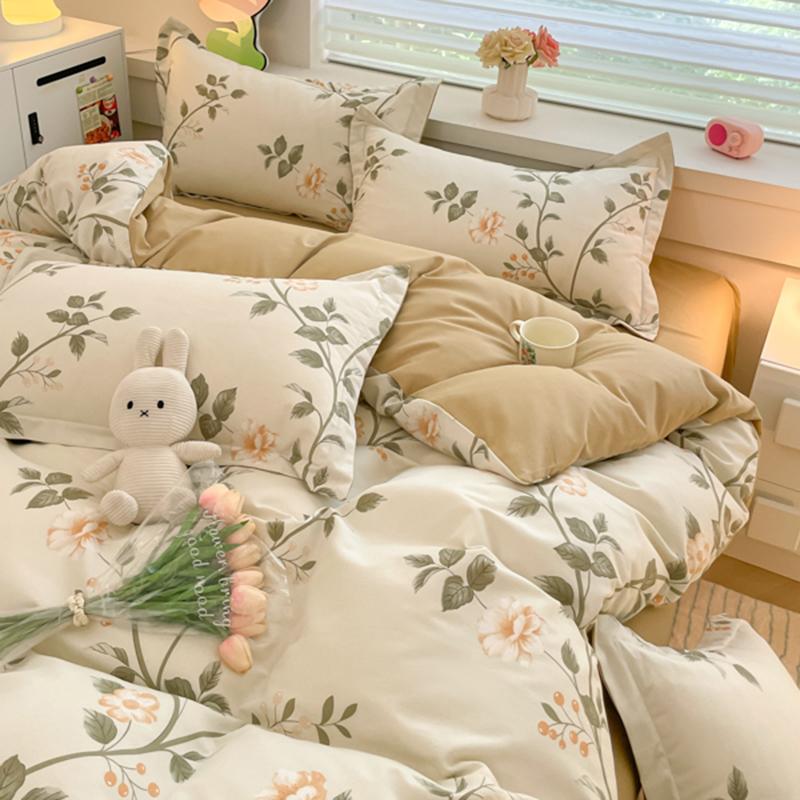 Colorful Striped Cotton Duvet Cover Boys Girls Bedroom Gray Thick Reversible Comforter Cover Single Queen Bedding No Pillowcase