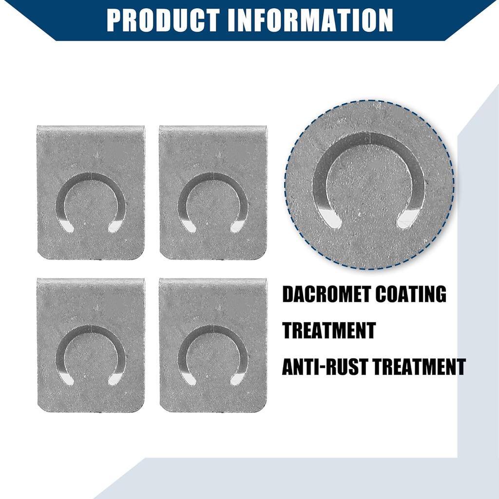 W715288-S439 / Front/Powertrain Skid Plate Clip for Ford F-150 2011-2022 / Transmission Skid Plate Fastener/Surface Coating Treatment/Metal / 4Pcs