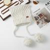 Sweet and Cute Cat Ear Knitted Head Hat Autumn and Winter Fashion Versatile Warm Wool Hat Outdoor Cold Proof Hat Women