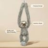 Long Arm Sloth Plush Toy Soft Stuffed Sloth Animal Doll Gray Brown Fluffy Plushie  Home Decor Huggable Companion Gift