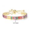 Adjustable Multicolor Tennis Bracelets for Women Ladies Wedding Rainbow Colorful Zircon Charm Bracelet Hand Chain Zircon DZH043