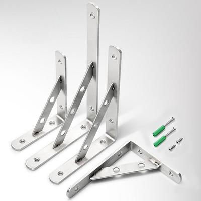 New Stainless Steel Shelf Bracket Heavy Duty L-type Triangle Shelf Right Angle Wall Shelf Shelving