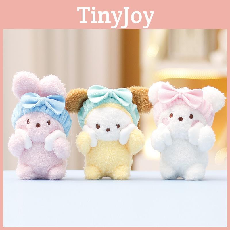 Delightful Wash Face Rabbit Plush Toy Keychain Adorable Short Fur Design Kid For