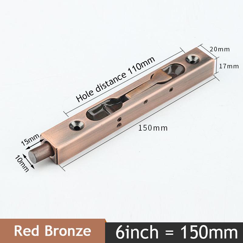 KAK Stainless Steel Hidden Door Bolt Security Guard Door Latch 4/6/8/10 inch Sliding Door Lock Bathroom Bolt Dust Proof Hardware