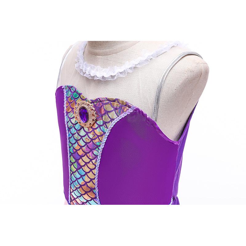 2021 Summer Mermaid Spaghetti Strap Princess Dress for Halloween Performance