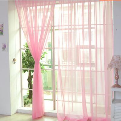 Transparent Sheer Tulle Curtains Solid Color Multicolor Window Screening Door Curtains or Bedroom Living Room Wedding Curtains