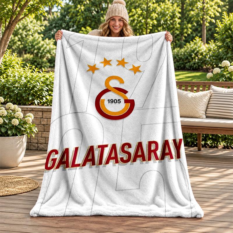 Galatasaray Battaniye Flanel Battaniye Yumuşak Rahat Peluş Atkı Kanepe Yatak İçin Hafif Ev Dekorasyonu Noel için Hediyeler çeşitli tatiller
