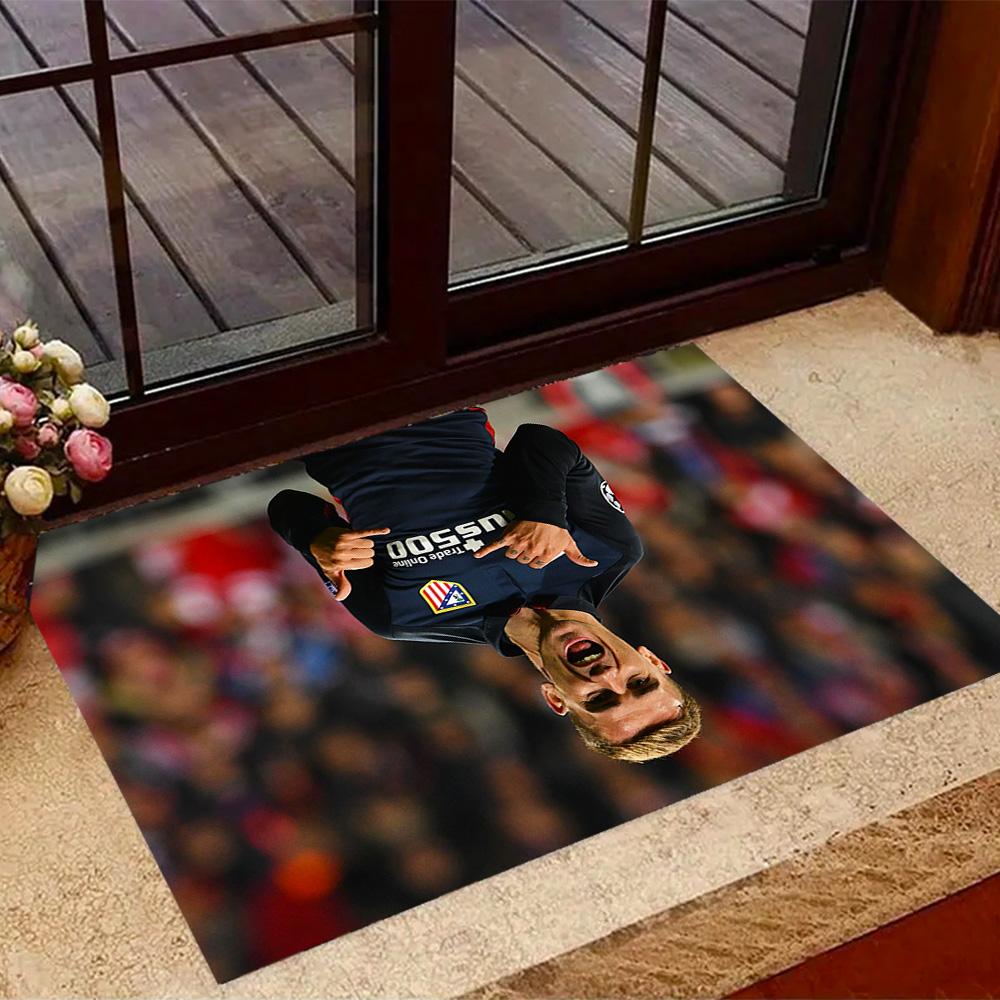 Griezmann's Jersey Floor Mat Design for Balcony Entryway Outdoor Playrooms Anti-slip Rug Anime Office Decor Wedding Party Gift