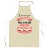 Kitchen Apron - Planetee Superwoman - Resistant Cotton - France Print - Adjustable Ties
