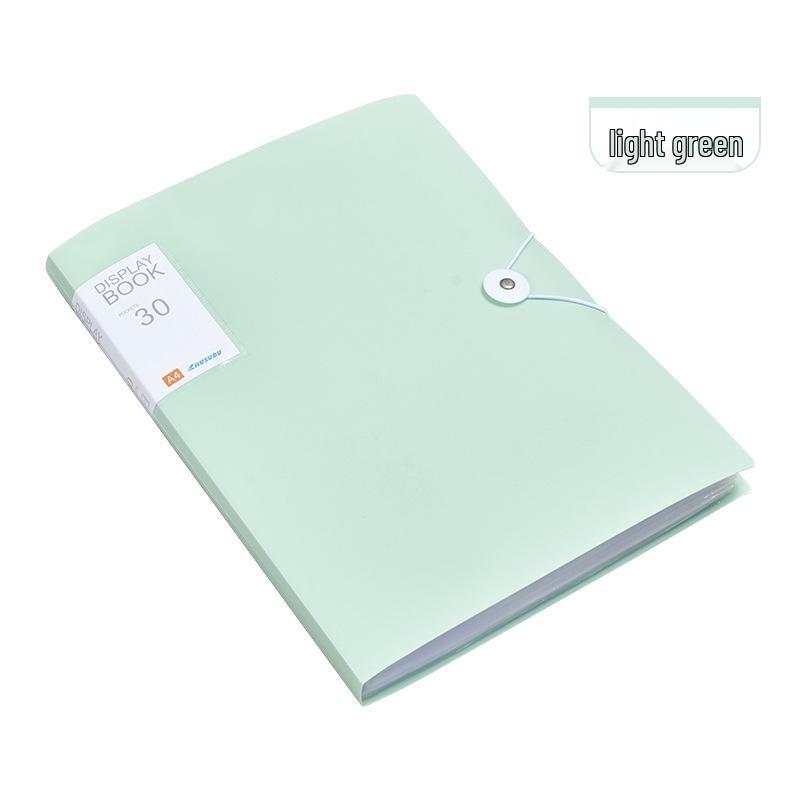 A4 Transparent Multi-Layer Binder with Insert Pages for Student Papers - Morandi Loose-Leaf Storage Folder