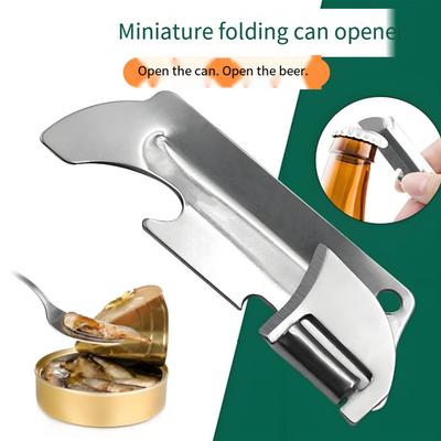 Portable Multifunctional Stainless Steel Bottle Opener Perfect for Outdoor Camping Canning Multipurpose Mini Folding Can Openers