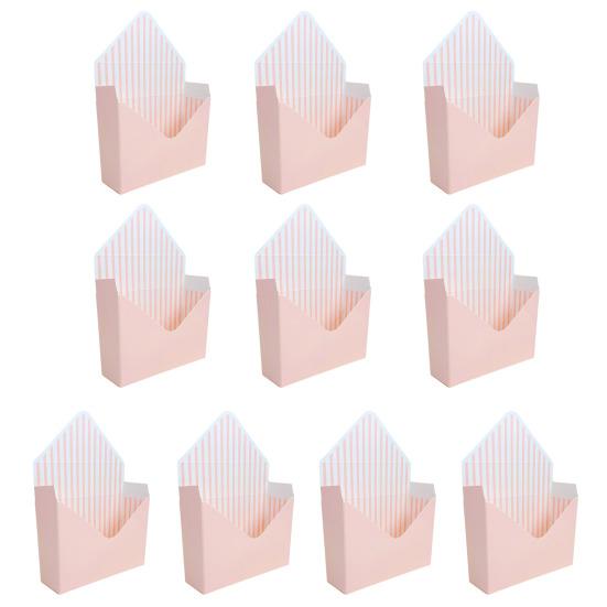 10 Pcs Valentine's Day Floral Envelope Boxes Empty Florist Bouquet Packaging Box Folding Paper Envelope Gift Box for Party Flower Wrapping Supplies