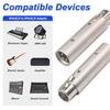 Xiatiaosann 3-Pin XLR to 5-Pin XLR Adapter, 5-Pin Male to 3-Pin Female Adapter/5-Pin Female to 3-Pin Male Adapter (Pack of 2) for Musical Instruments