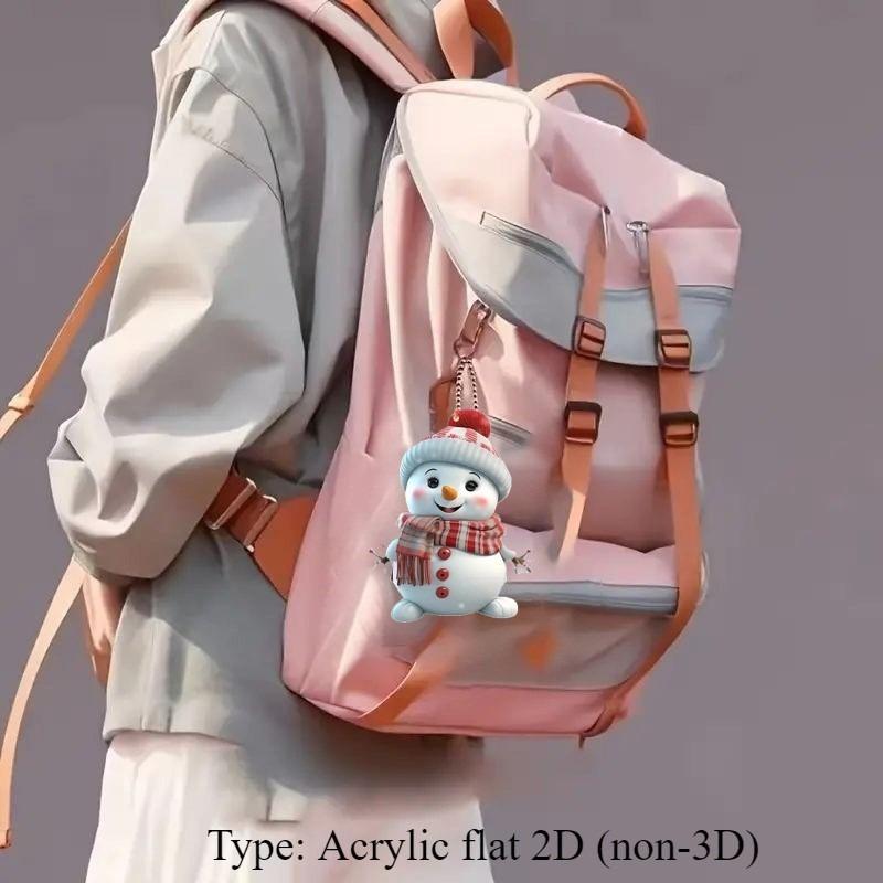 New Product Cute Cartoon Christmas Snowman Car Hanging Home Christmas Tree Ornament Pendant Christmas Decoration Backpack Key Pendant