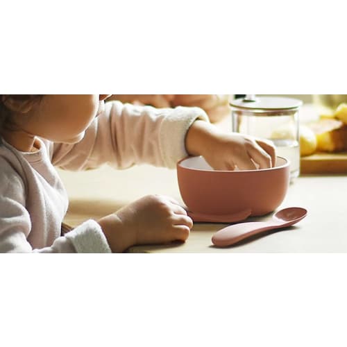 KINTO BONBO Spoon & Fork, Orange, Kids & Babies, Microwave & Dishwasher Safe, Gift, Baby Shower Gift, 26385