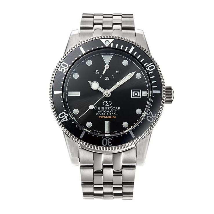 

[ORIENT STAR] Автоматичний чоловічий годинник M42 Diver 1964, японського виробництва, водонепроникність 200 м, титан, чорний, 2 роки гарантії від виробника