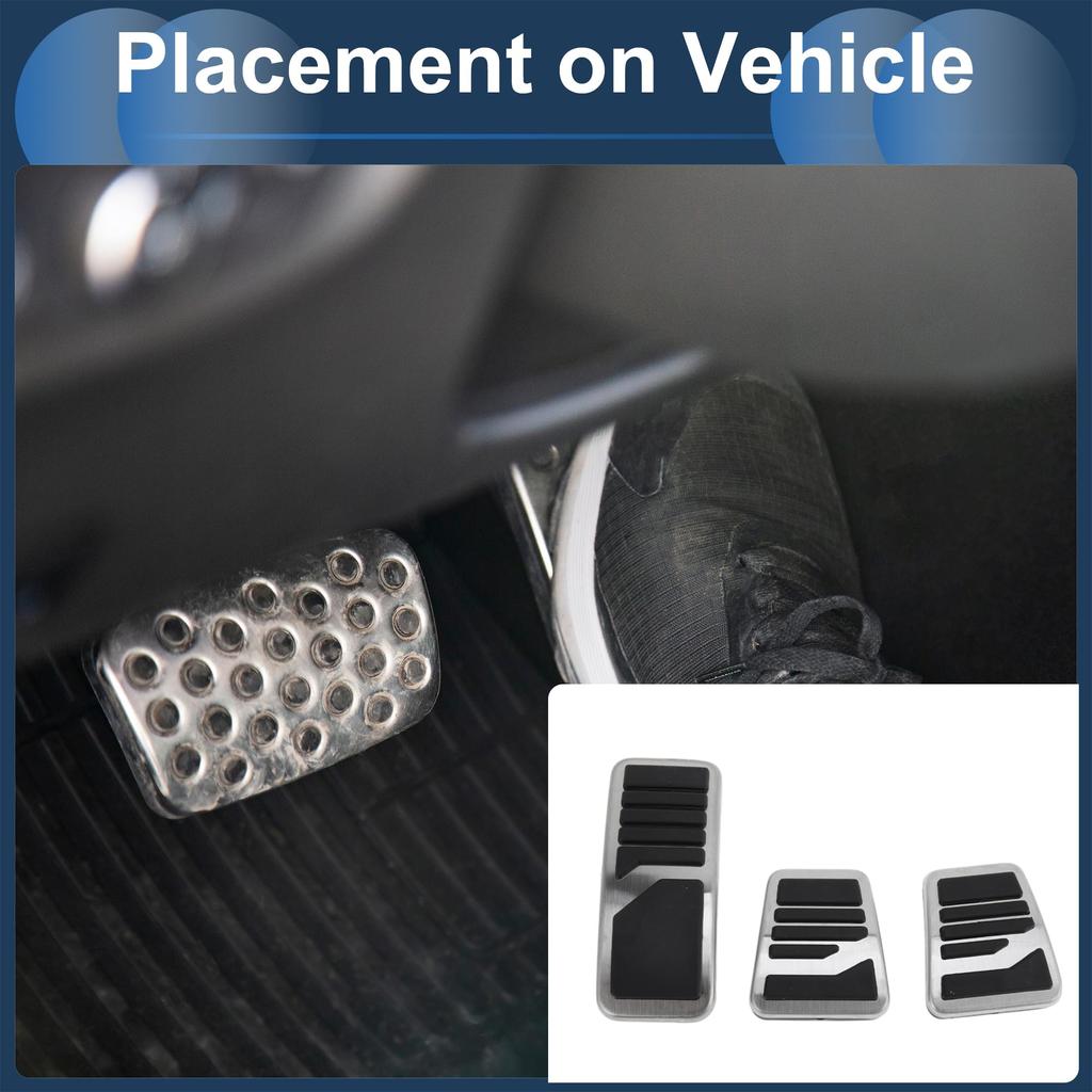 ABSOPRO 1 Set Manual Footrest Pedal Footrest Pedal Stainless Steel Silver Tone for Mitsubishi Outlander Covers, Pads, 2013-2020