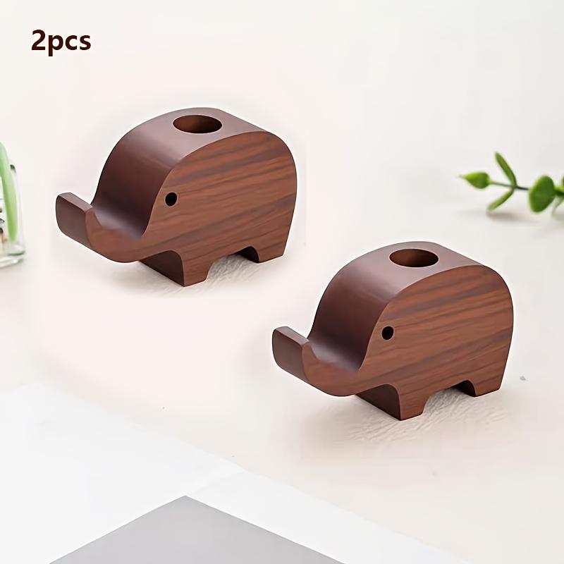 

2Pcs Long-Lasting Scented Wooden Diffusers, Cute Elephant & Whale Design, Natural Walnut Wood, Battery-Free(Oils Not Included)