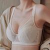 Soft Steel Ring Underwear Women's Thin and Sexy Lace Plus Size Bra Gathered and Supported Summer Thin Bra
