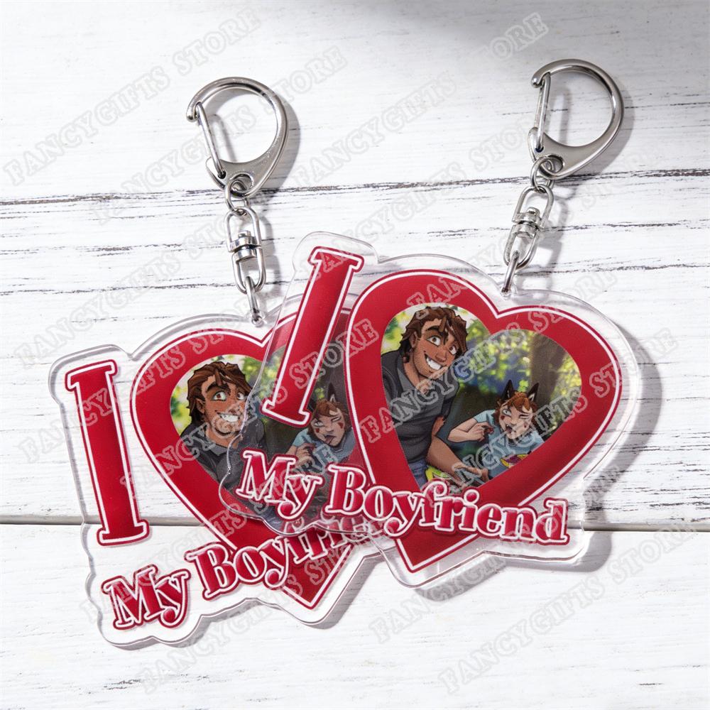 Portachiavi Carino I Love My Boyfriend Chibi per Accessori Law Pet Strade Lawrence Ren Hana Owo Portachiavi Gioielli Amici Fan Regali