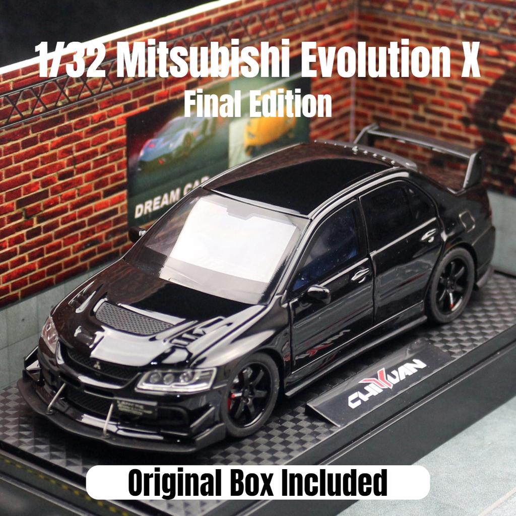 1/32 Mitsubishi Lancer EVO Final Edition Racing Toy Car Model Diecast Metal Miniature Collection Gift for Children Boys