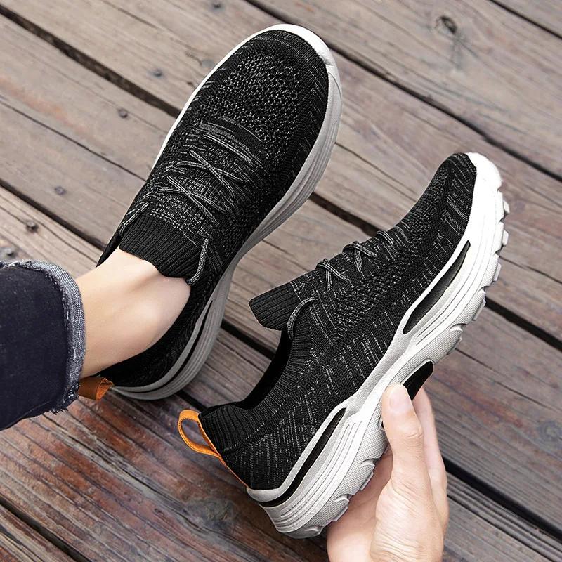 Men Casual Shoes Comfortable Mesh Shoes Summer Breathable Men Loafers Wide Slip On Walking Shoes Men Tenis 2024