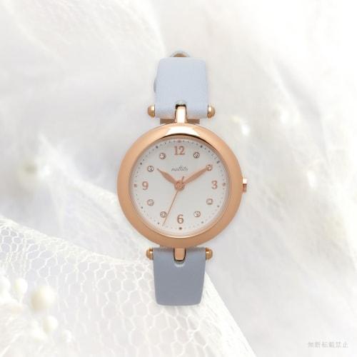 Fieldwork Women's Analog Watch with Leather Strap, Simple Design, Lightweight, Flat Crown, Pimar Blue, JN036-4