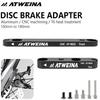 ATWEINA Road Bike Bicycle Disc Brake Aapter Flat Mount CNC Front Rear 180mm Disc Brake Rotor Adapter with Bolts Bicycle Parts