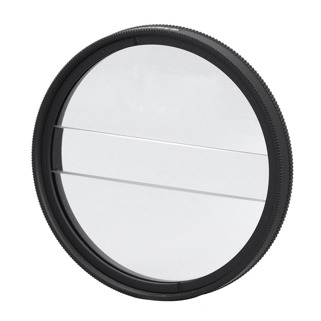 49mm Double Half Moon Special Effects Filter Center Split Diopter Lens Filter for Photography SLR Camera Accessories