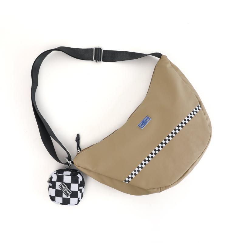 

Сумка-мешок через плечо унисекс весна/лето 2025 г.: Большая вместимость, модный спортивный и велосипедный дизайн коричневый