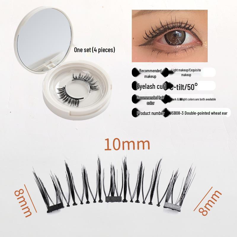 Zestaw magnetycznych sztucznych rzęs Little Devil z futra ekologicznego z klipsem