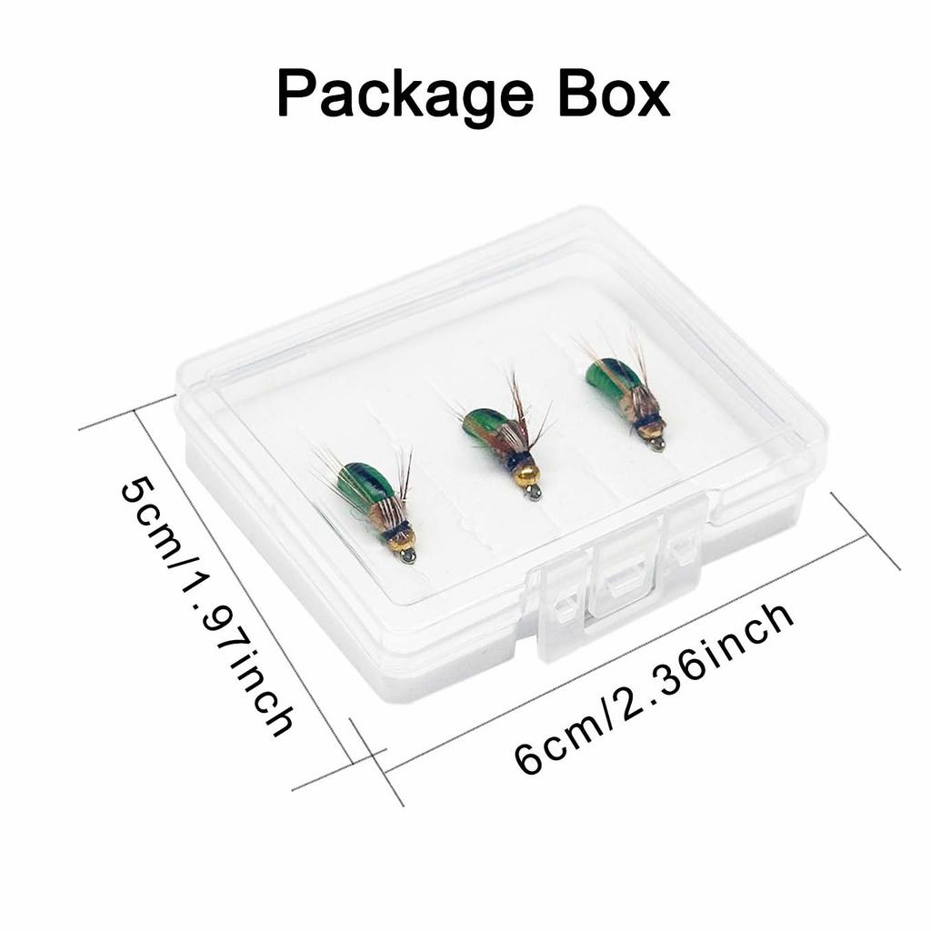Fly Fishing Flies Bait-3Boxes Bundle(Total 9Pcs Flies)Nymph Bait Wet Fly Trout/Bass/Carp/ Fishing Lure With Flies Box