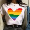 Women Casual T Shirt Womens Fashion Cute Love Print Harajuku Female Basic Short Sleeve T-Shirt White Simple Tshirts Tops Tshirt