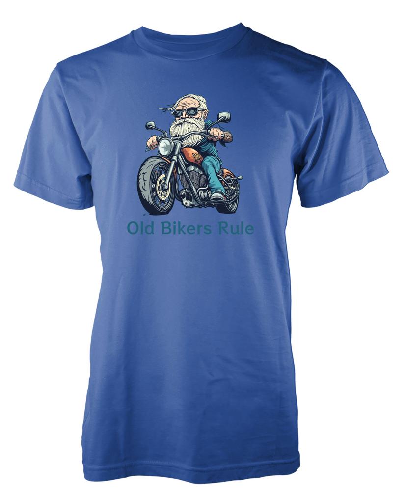 Bnwt Old Bikers Rule Motorbike Harley Chopper Unique TShirt Adult Kids