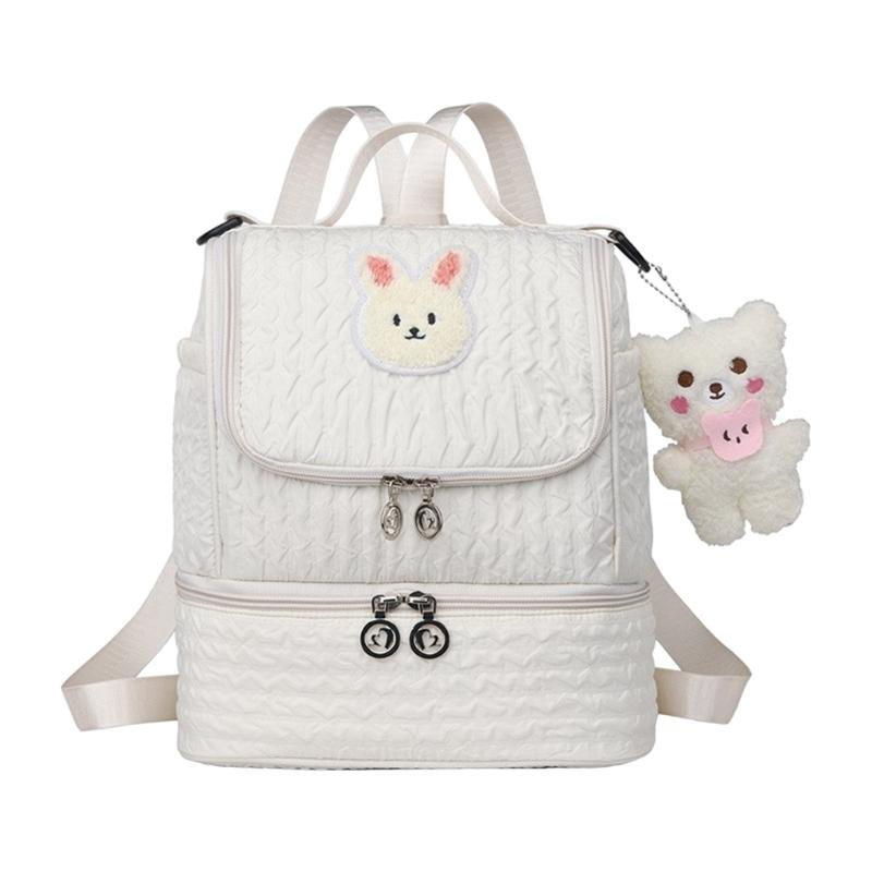 

mom Diaper Bag Backpack with Multiple Compartment Modern Parenting Backpack multifunction baby care Backpack for Moms білий