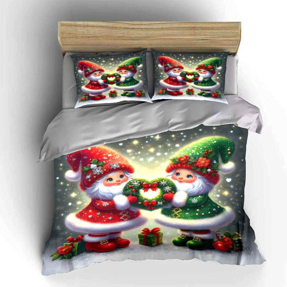 "Christmas Elf Bedding Set" Bedding Duvet Cover Set Duvet Cover Pillowcases (1 * Duvet Cover 2 * Pillowcases, without duvet insert)