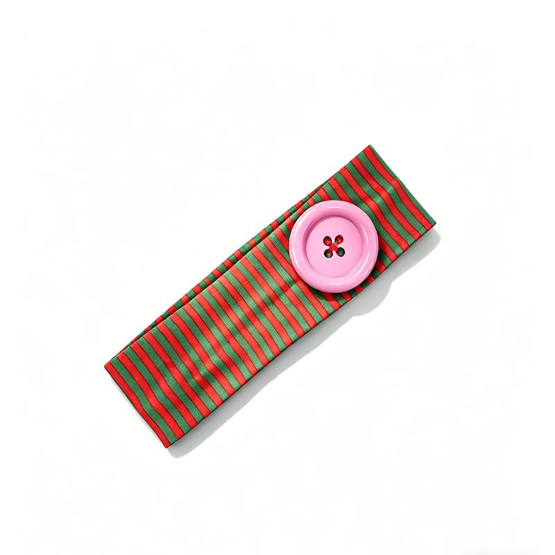 Summer Dopamine Large Button Wave Dot Headband Fashionable Ins Style Elastic Headband Sports Fitness Sweat-Absorbent Hairband