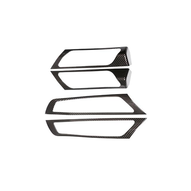 

4 шт., углеродное волокно, внутренняя дверная ручка автомобиля, накладка, наклейка на чашу, украшение из АБС-пластика, автоаксессуары для BMW X3 F25 X4 F26 A