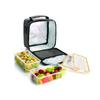 Porte-alimention - ibili - lunch away - noir - 22 x 22 x 12 cm - 2 conteneurs inclus