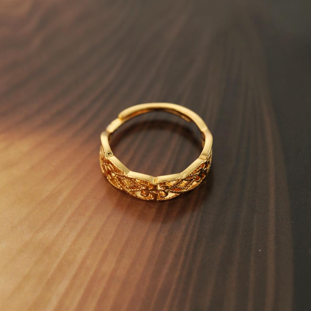 Luxury Golden Ring for Women, Lace Hollow Design, Romantic Birthday Gift/daily Wear/adjustable Ring