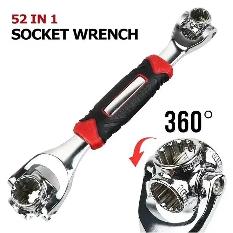

1PCS Universal Wrench 52 in 1 Socket Wrench Tool with Multifunction 360 Degree Rotating Head, Tool Kit for Home and Car Repair