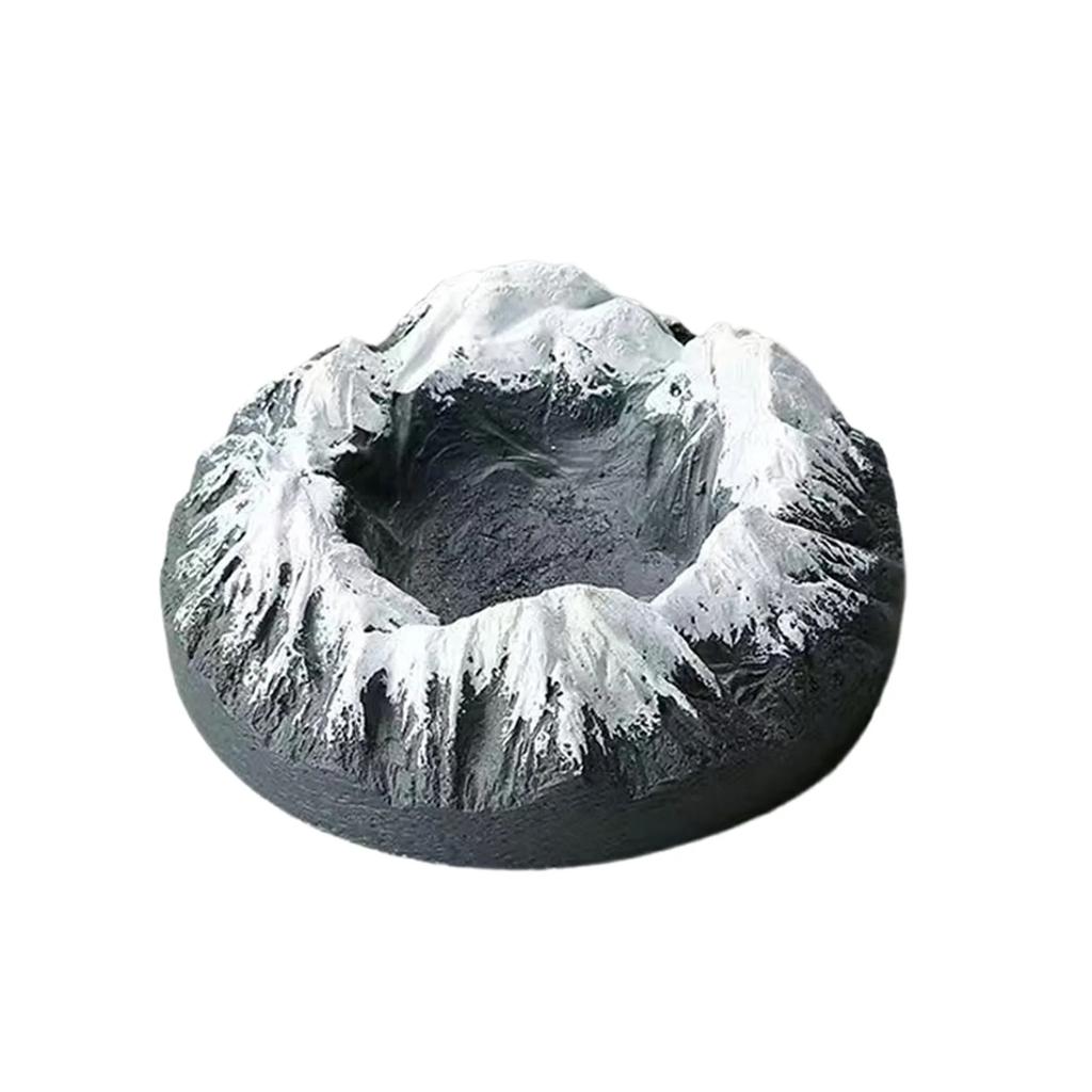 Cute Funny Ashtray Decorative Snow Mountain/Volcano Ashtray for Home Office Bathroom Decor Father's Day Present